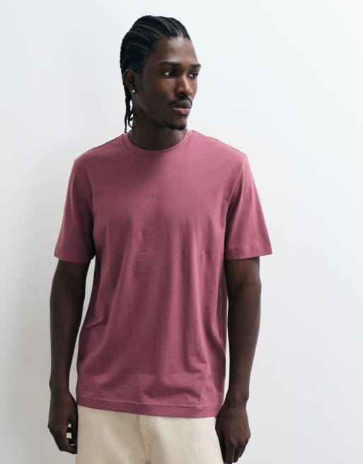 BOSS Orange - camiseta con logo en el pecho en berry, 5 de 5