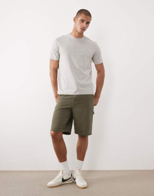 BOSS Orange - Camiseta gris claro con logo en el pecho , 2 de 5