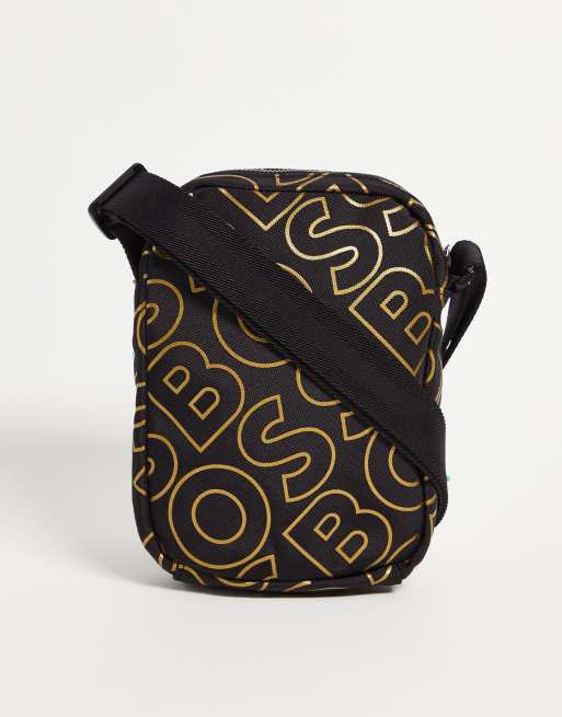BOSS Orange - Catch - Borsa a tracolla nera