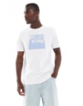 [BOSS Orange] BOSS Orange chest print t-shirt in white 2XL White