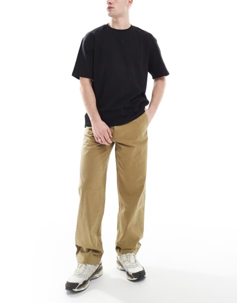 BOSS Orange Chino-Straight cotton trousers straight fit in beige - view 1
