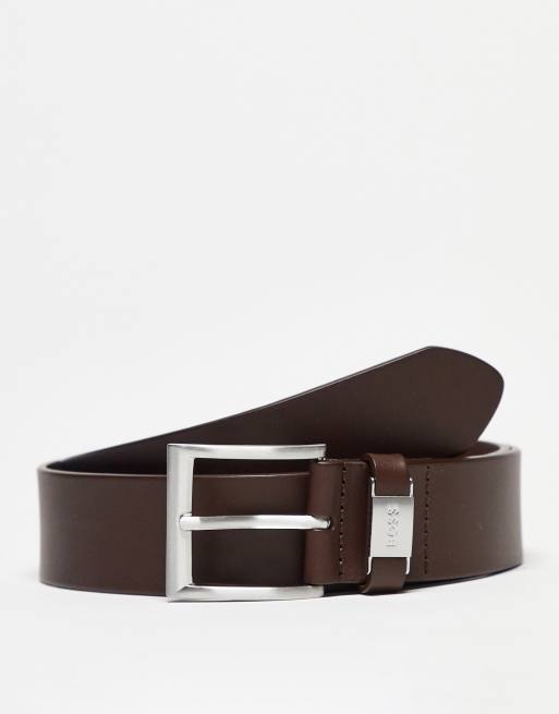 Hugo boss brown belt sale best sale