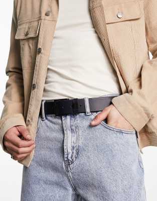 BOSS - Connio - Ceinture En Cuir Avec Passant à Logo - Marron