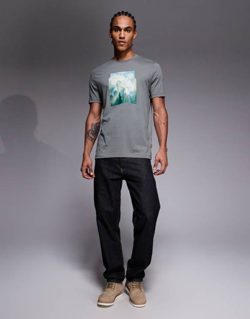 BOSS Orange – Cover – Mellangrå t-shirt med tryck på bröstet, 2 av 5