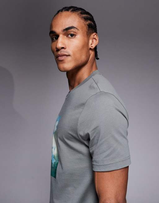 BOSS Orange – Cover – Mellangrå t-shirt med tryck på bröstet, 4 av 5