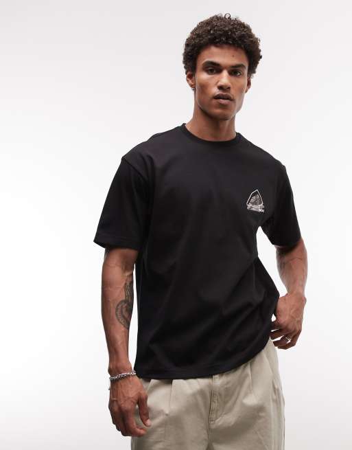 BOSS Orange – Czarny T-shirt z nadrukiem na plecach, 3 z 5
