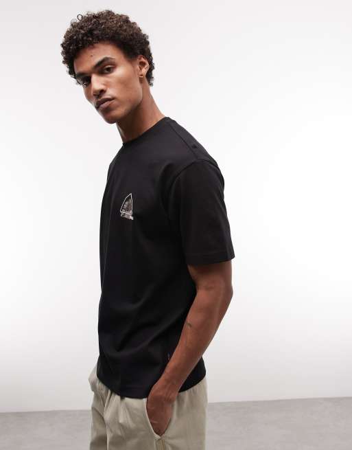 BOSS Orange – Czarny T-shirt z nadrukiem na plecach, 5 z 5