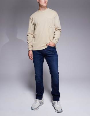 Delaware jeans slim fit in dark wash-Navy