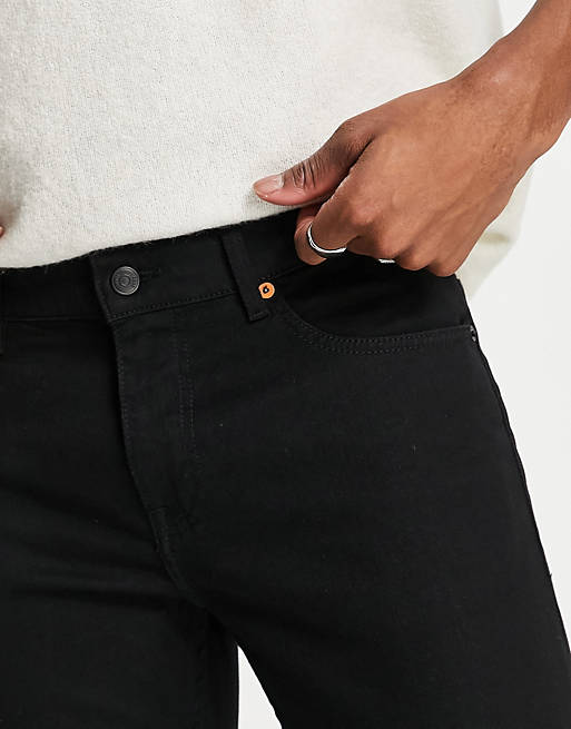 BOSS Orange Delaware slim fit jeans in black | ASOS | Stretchjeans