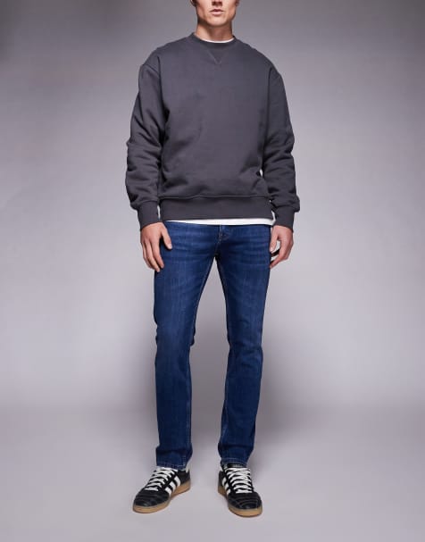 BOSS Orange Delaware slim fit jeans mid blue - view 1