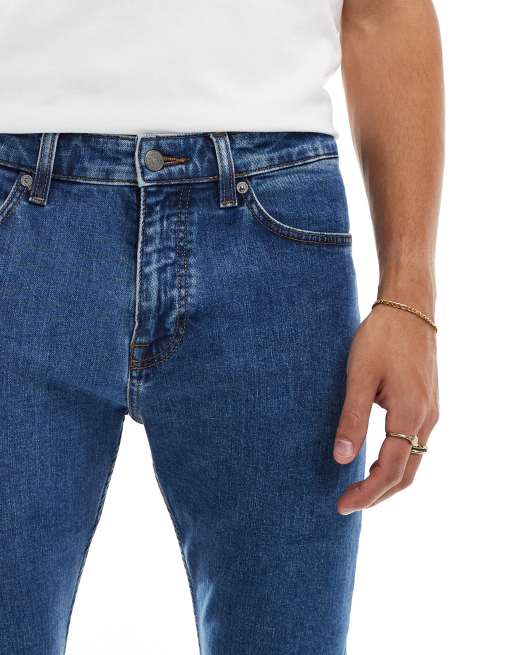 BOSS Orange – Delaware – Smala jeans med mellanblå tvätt, 4 av 5