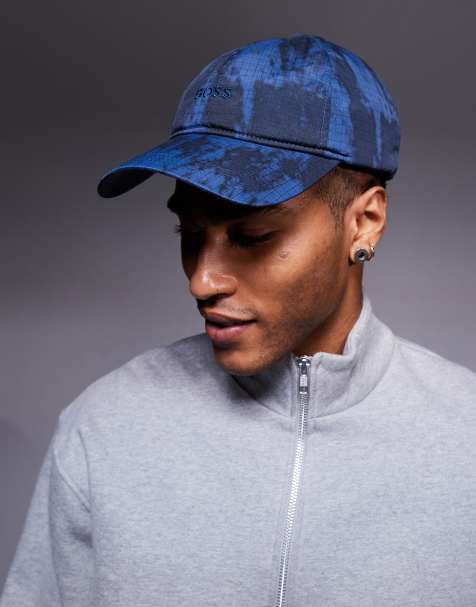 BOSS Orange derrel camo cap in navy - view 1