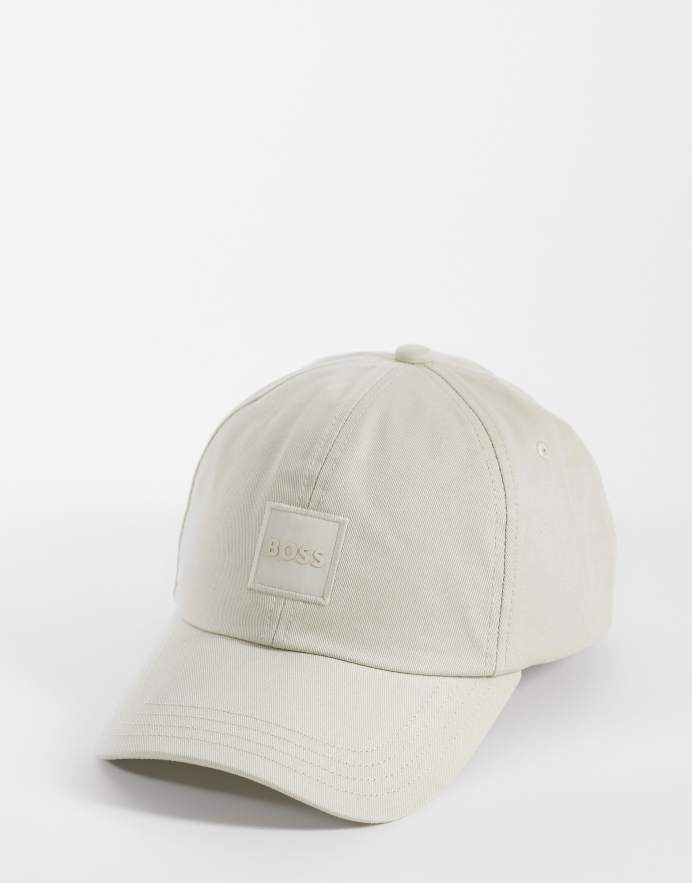 BOSS Orange Derrel - Gorra beis con logo en el mismo tono