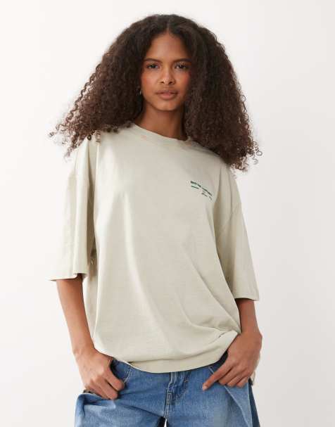 BOSS Orange eboys relaxed fit logo t-shirt in biege - view 1