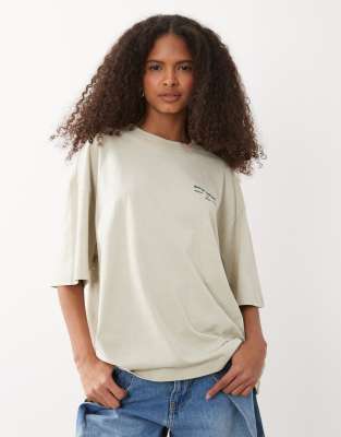 Eboys - Relaxed-Fit-T-Shirt in Beige mit Logo-Neutral Neutral M