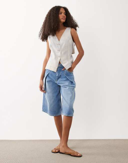 BOSS Orange - Elegant denim gilet in lichtblauw, 2 van 4