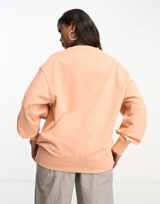 BOSS Orange – Eteia – Pastelowopomarańczowa bluza z dużym logo, 4 z 4