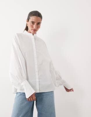 Hugo Boss Extreme Sleeve Shirt In White