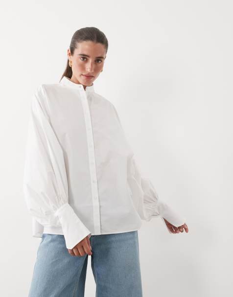 BOSS Orange extreme sleeve shirt in white - view 1