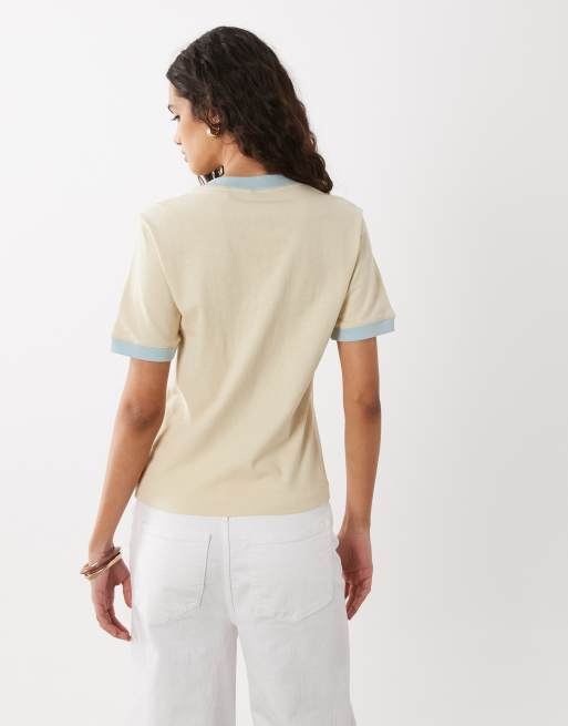 BOSS Orange - Ezoe - Lysegul afslappet T-shirt med lomme, 4 af 4