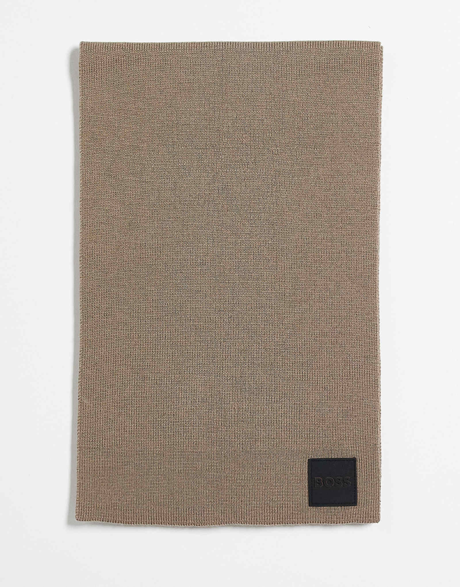 Шарф из лисьей шерсти BOSS Orange темно-бежевого цвета