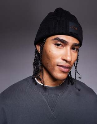 BOSS Orange BOSS Orange foxxy beanie hat in black