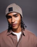 [BOSS Orange] BOSS Orange Foxxy beanie hat in dark beige-Neutral One Size Mid beige