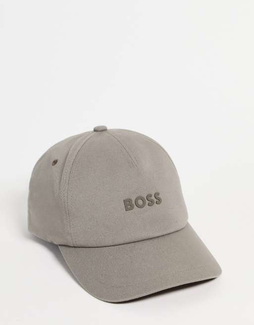 BOSS Orange Fresco baseball cap in open grey