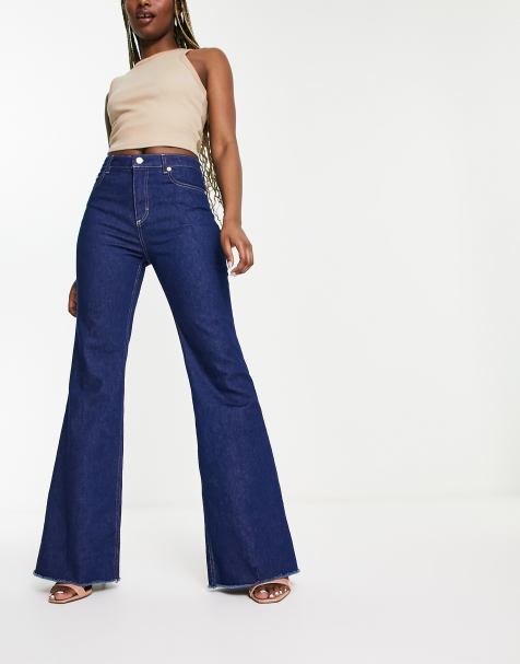 Stretch Denim Flares Indigo – Empire Rose