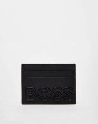 BOSS Orange Goodwin logo cardholder in black - ASOS Price Checker