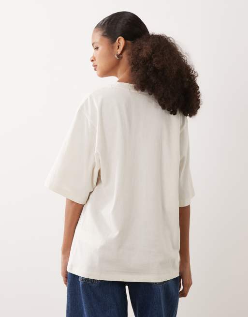 BOSS Orange – Gräddvit t-shirt med blomtryck, 4 av 4