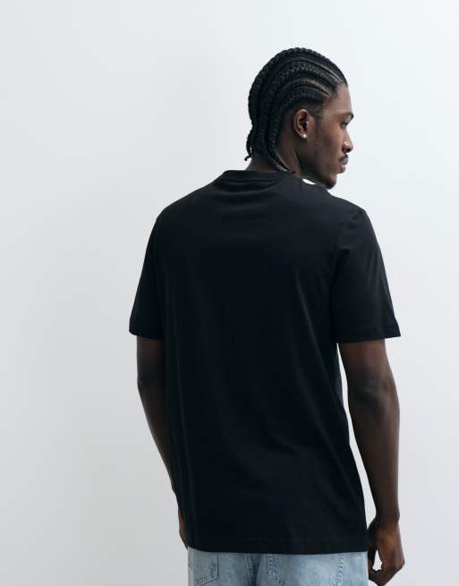 BOSS Orange graphic print t-shirt in black, 5 of 5