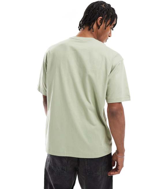 Boss Orange - Grøn afslappet T-shirt med lille logografik på brystet, 4 af 4