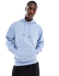 [BOSS Orange] BOSS Orange hoodie with small chest logo in blue S Open blue