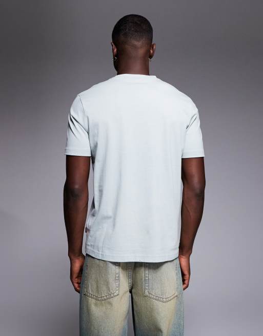 BOSS Orange - Insignia - T-shirt met logoprint op de borst in grijs, 3 van 5