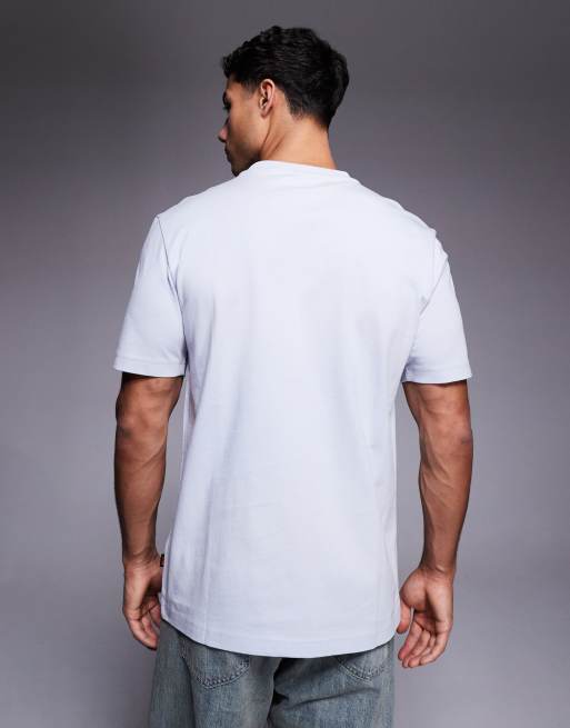 BOSS Orange - Insignia - T-shirt met logoprint op de borst in grijs, 3 van 5
