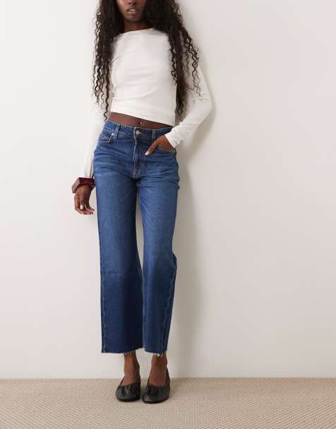 BOSS Orange jean wide leg délavé bleu foncé - view 1