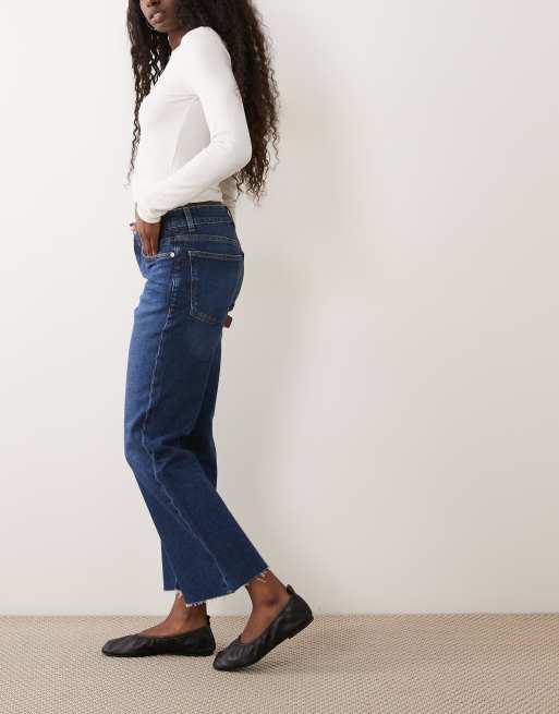 BOSS Orange jeans a gamba ampia lavaggio rinse blu scuro, 2 di 5