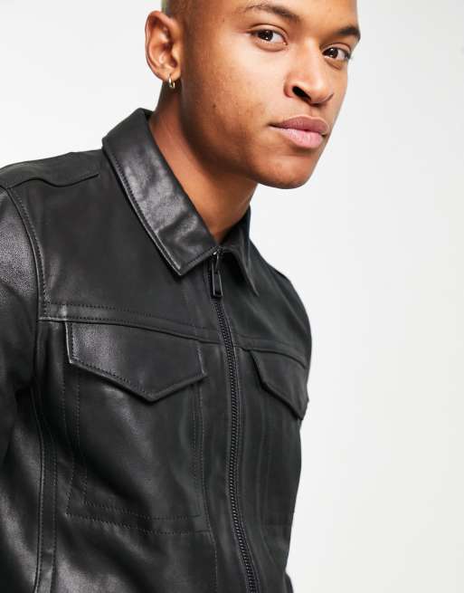 Boss orange deals leather jacket sale