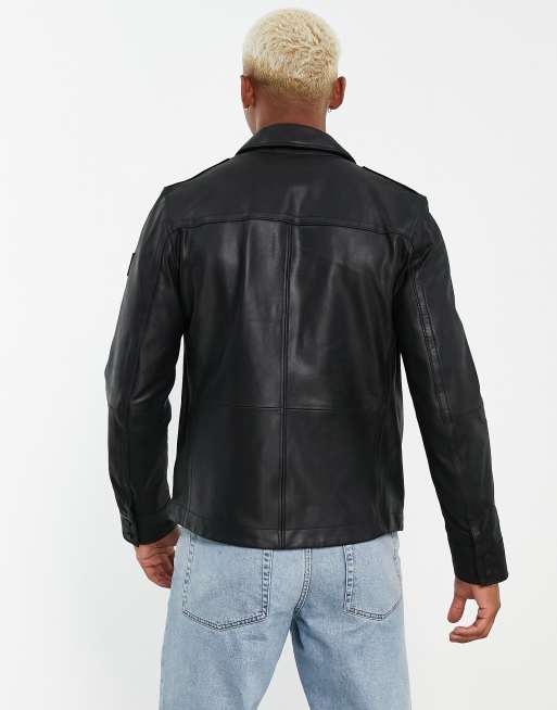 Boss orange deals leather jacket sale