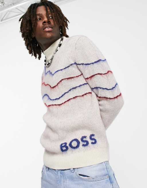 White boss store jumper