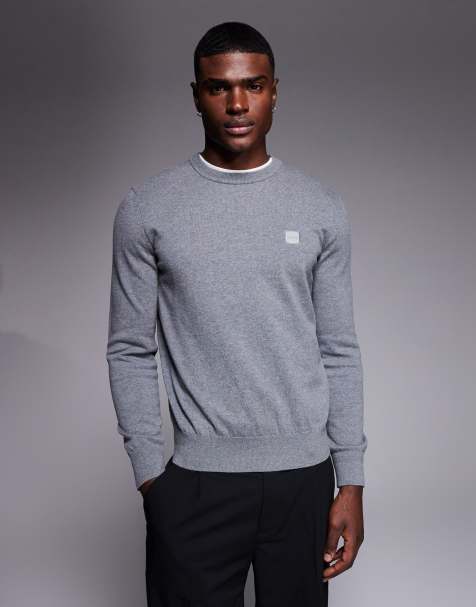 BOSS Orange kanobix fine jumper in grey - view 1