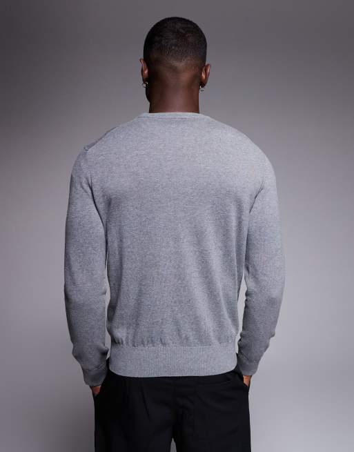BOSS Orange - Kanobix - Maglione sottile grigio, 3 di 5