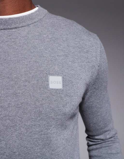 BOSS Orange - Kanobix - Maglione sottile grigio, 5 di 5