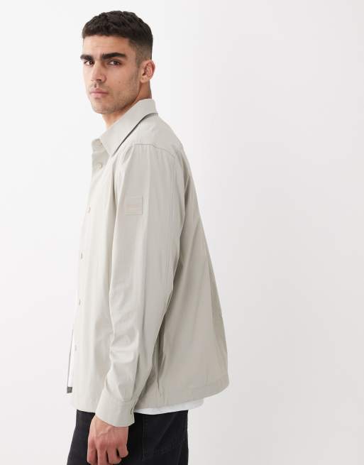 BOSS Orange – Leldon – Hemdjacke in Hellgrau, 4 von 5