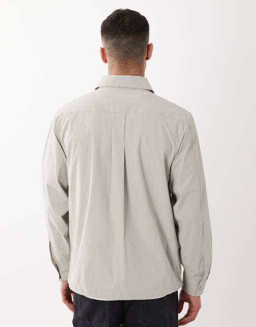 BOSS Orange – Leldon – Hemdjacke in Hellgrau, 5 von 5