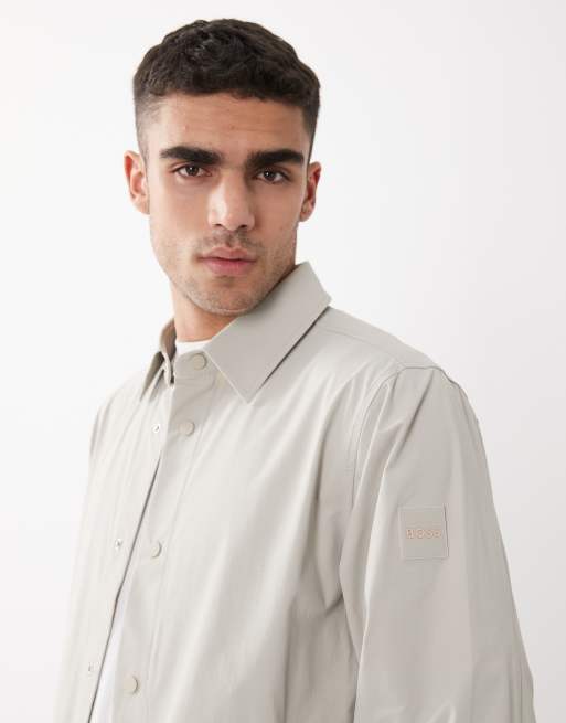 BOSS Orange – Leldon – Jasnoszara koszula wierzchnia, 2 z 5