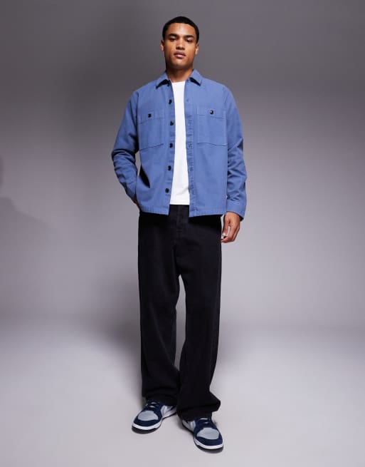 BOSS Orange – Locky – Blå overshirt i oversize, 2 av 5