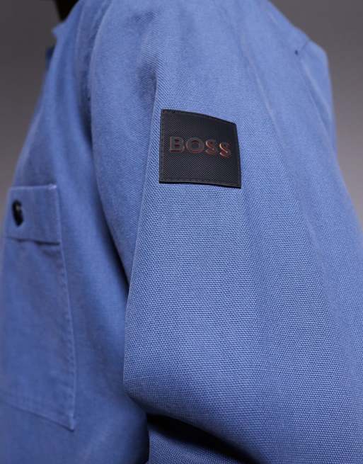 BOSS Orange – Locky – Blå overshirt i oversize, 3 av 5