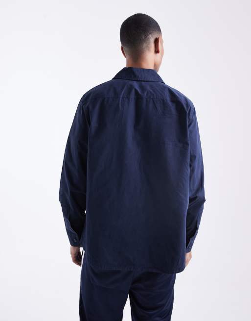 BOSS Orange – Locky – Hemdjacke in Dunkelblau, 3 von 5